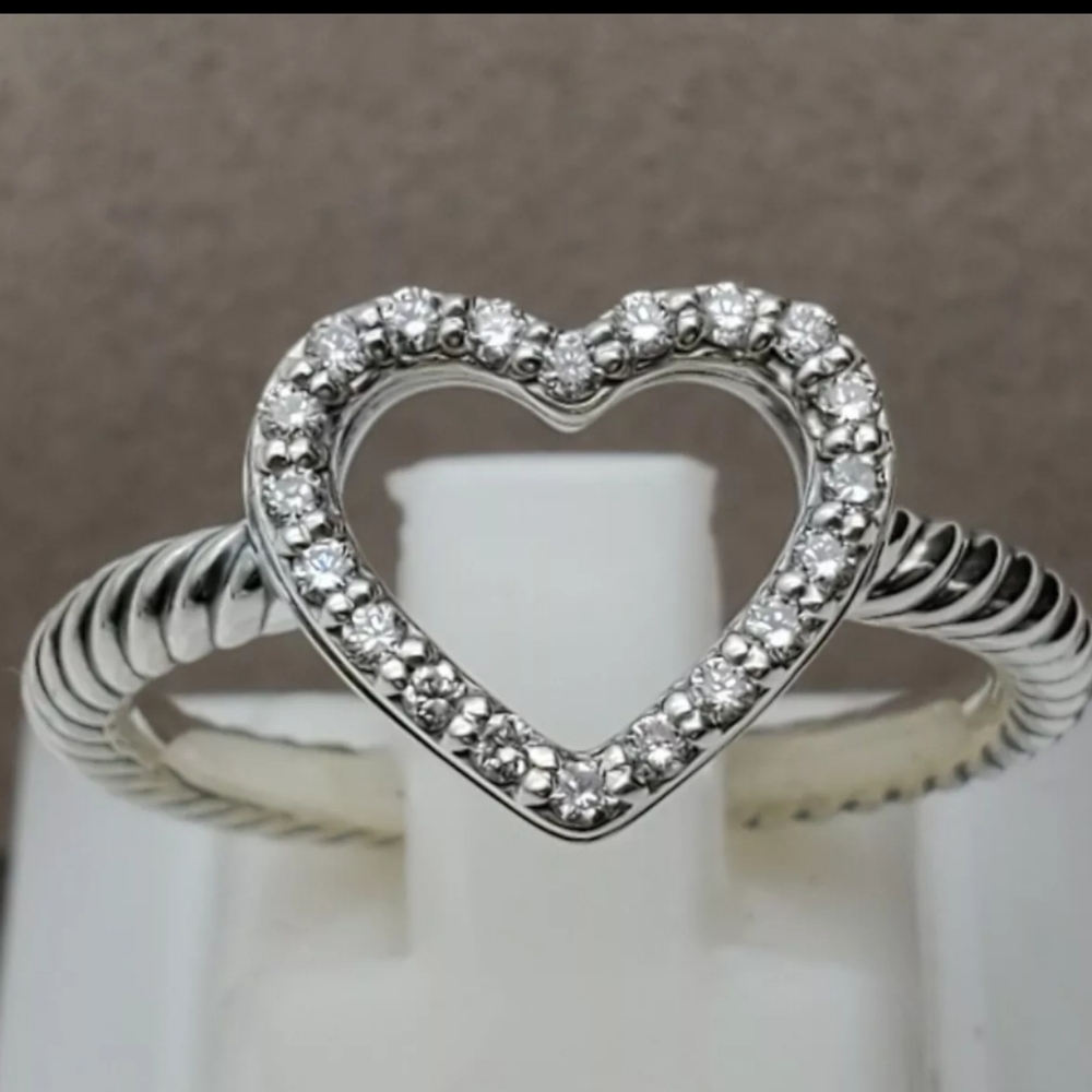 DAVID YURMAN RING HEART WITH  DIAMONDS